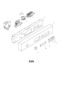 Fascia Panel Diagram and Parts List for SHU3006UC 06 Bosch Dishwasher