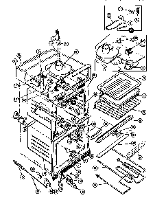 Oven Lining Diagram and Parts List for MSC39  Thermador Range