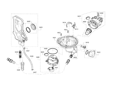 Pump Diagram and Parts List for SHX53T55UC 02 Bosch Dishwasher