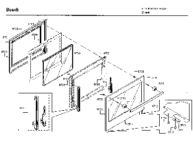 Door Diagram and Parts List for HIIP054U 05 Bosch Range
