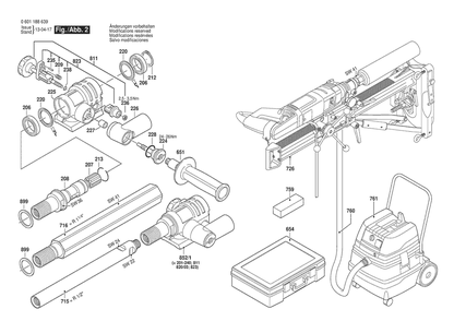 Section 2 Diagram and Parts List for 0601188639  Bosch Drill