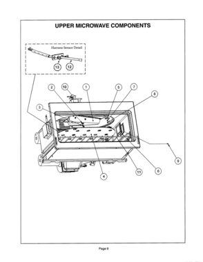 08 - UPPER MICROWAVE COMPONENTS Diagram and Parts List for CJ302UW  Bosch Range