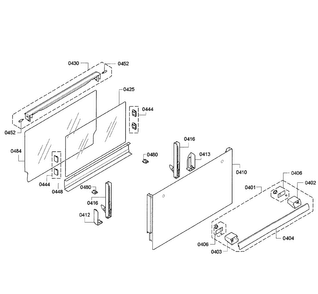 Part Location Diagram of 00687551 Bosch GLASS FRONT PANEL