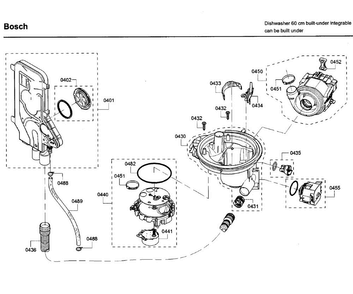 Pump Diagram and Parts List for SHP65T56UC 09 Bosch Dishwasher