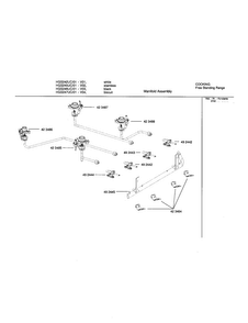 Manifold Assembly Diagram and Parts List for HGS247UC 01 Bosch Range