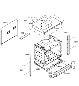 Cabinet Assy Diagram and Parts List for HBL3360UC 08 Bosch Wall Oven