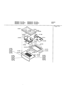 Upper Lower Door Diagram and Parts List for HBN456AUC 01 Bosch Wall Oven