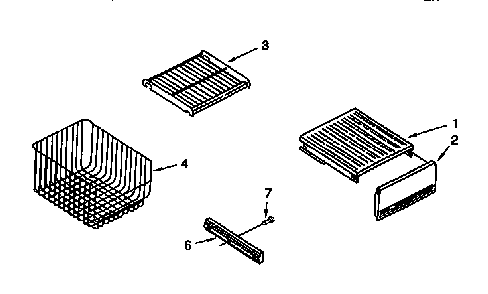 Freezer Shelf Diagram and Parts List for TSS42QBW00  Thermador Refrigerator