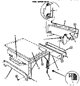 Base And Toeplate Assemblies Diagram and Parts List for ESC30CVB-01  Thermador Range