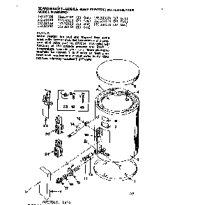 Replacement Parts Diagram and Parts List for 153310371  Kenmore Water Heater