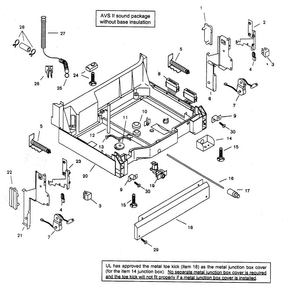 Base Diagram and Parts List for SHU66E07UC 14 Bosch Dishwasher