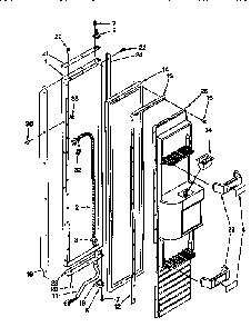 Freezer Door Diagram and Parts List for TSS36QBW00  Thermador Refrigerator