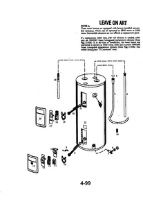 Kenmore 10 Anniversary 30 Gallon Diagram and Parts List for 153322350  Kenmore Water Heater