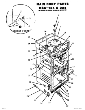 01 - MAIN BODY Diagram and Parts List for MSC-224  Bosch 