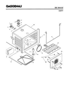 02 - CAVITY Diagram and Parts List for EB194-610  Bosch Range