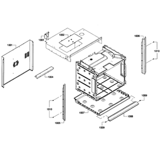 Oven Cabinet Diagram and Parts List for HBL5760UC 06 Bosch Microwave