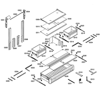 Shelfs Refrig Diagram and Parts List for T36IT71NNP 06 Thermador Refrigerator