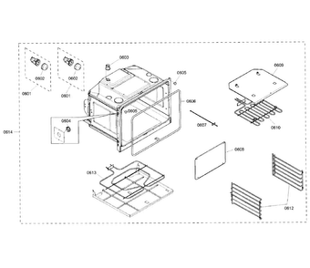Non-conv-oven Diagram and Parts List for HBL5650UC 01 Bosch Wall Oven