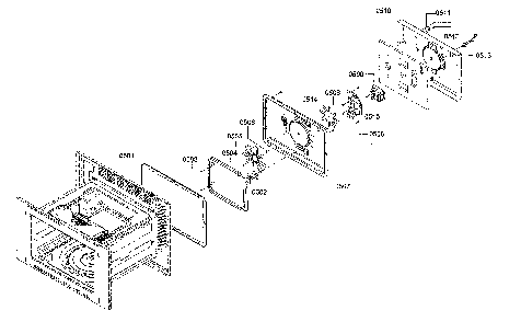 Fan motor/thermistor Diagram and Parts List for HMCP0252UC 01 Bosch Microwave