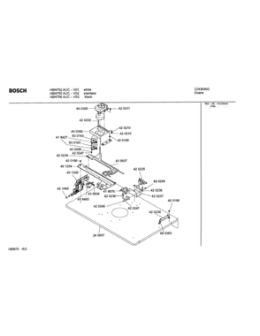 02 - UPPER PLENUM Diagram and Parts List for HBN756AUC(FD8207-)  Bosch Wall Oven
