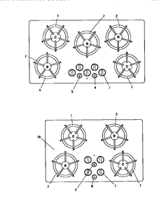 Section 21 Diagram and Parts List for GGNCV30  Thermador Cooktop