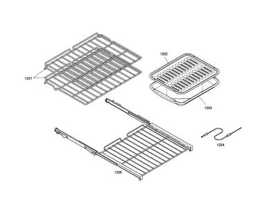 Racks Diagram and Parts List for MEMCW271ES-01  Thermador Microwave