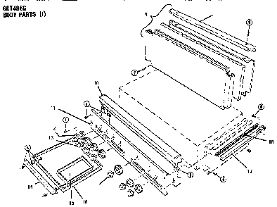 Section 1 Diagram and Parts List for GCT486G  Thermador Cooktop