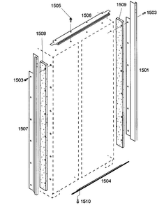 Trom Assy Diagram and Parts List for KBUDT4255E 01 Thermador Refrigerator