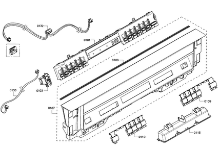 Part Location Diagram of 00689359 Bosch PANEL-FACIA