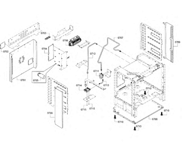 Frame Diagram and Parts List for HGIP054UC 02 Bosch Range