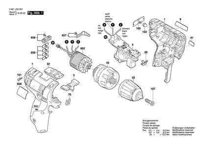 Part Location Diagram of 16072335A0 Bosch Tool ELECTRONICS MODULE