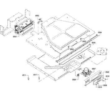 Latch Diagram and Parts List for HBLP651LUC 01 Bosch Wall Oven