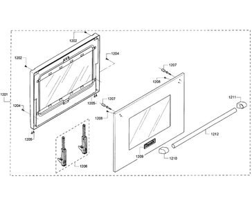 Large Door Diagram and Parts List for PRD486GDHC 04 Thermador Range