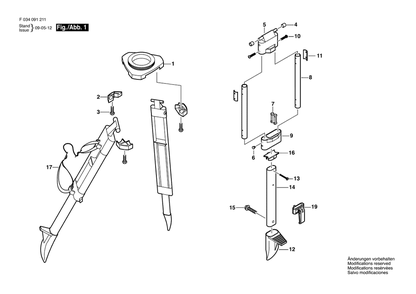 Diagram Diagram and Parts List for ALQC25 (Orange)(F 034 091 212) Bosch Tool Stand & Cart