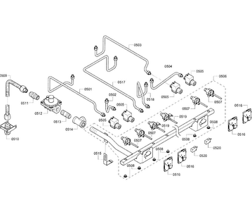 Part Location Diagram of 00709363 Bosch TUBE