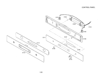 Control Panel Diagram and Parts List for HBL5045AUC 01 Bosch Wall Oven