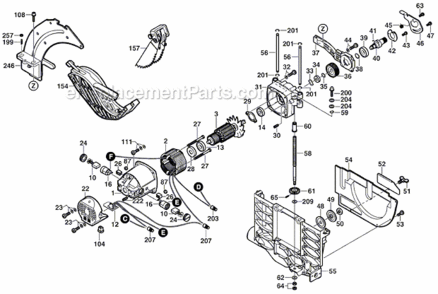 Page B Diagram and Parts List for 4100DG-09 0601B13010 Bosch Table Saw