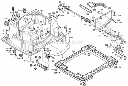 Page C Diagram and Parts List for 4100DG-09 0601B13010 Bosch Table Saw