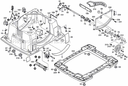 Page C Diagram and Parts List for 4100DG-09 3601L13010 Bosch Table Saw