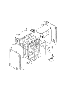 Tank Assembly Diagram and Parts List for SHU5315UC 12 Bosch Dishwasher