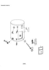 Kenmore Compact 10 Gallon Diagram and Parts List for 153317132  Kenmore Water Heater