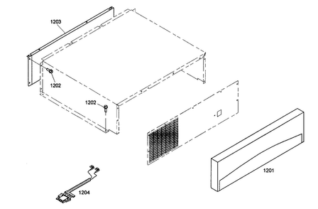 Top Grille Diagram and Parts List for KBUIT4865E01  Thermador Refrigerator