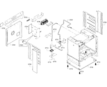 Frame Diagram and Parts List for HGIP054UC 01 Bosch Range