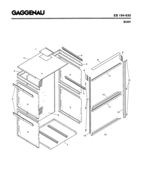 01 - BODY Diagram and Parts List for EB194-630  Bosch Range