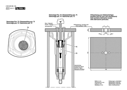 Diagram 2 Diagram and Parts List for 0602209085  Bosch Sander Grinder