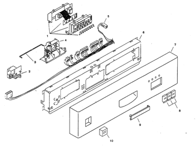 Fascia Panel Diagram and Parts List for SHU3305UC 11 Bosch Dishwasher
