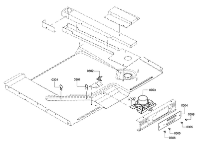Latch Diagram and Parts List for HDI8054U 02 Bosch Range