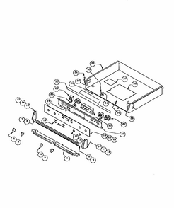 Burner Box Assembly Diagram and Parts List for REF30  Thermador Range