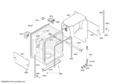 Diagram 3 Diagram and Parts List for SHX46A06UC-26  Bosch Dishwasher