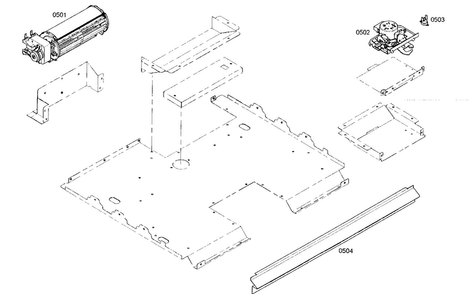 Ventilation Diagram and Parts List for MED272EB01  Thermador Wall Oven